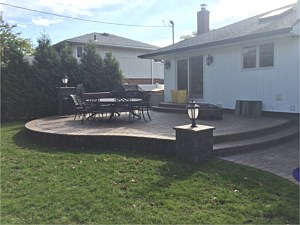 cambridge pavers toffee onyx ledgestone raised patio light pier column 6 matryx step up bullnose dual level jericho